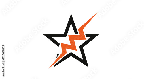 Star Icon with Lightning Bolt Inside.