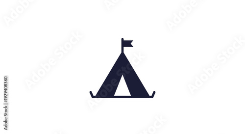 Stylized Letter A with Flag Symbol.