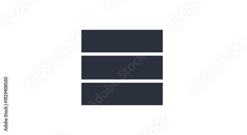 Three Dark Gray Horizontal Rectangular Bars.