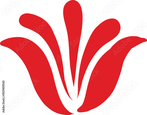 vector element, flower, lily, rustic, a-la rus, Slavic style, decorative element, simple