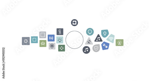 Collection of Various Social Media Icons Arranged.