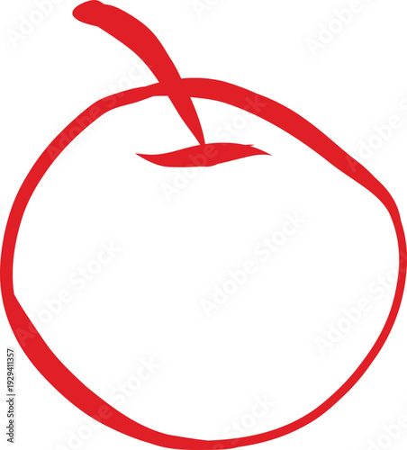 vector element, apple, rustic, a la rus, Slavic style