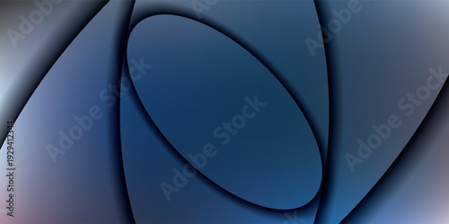 Abstract Blue and Gray Smooth Overlapping Shapes with Soft Shadows.