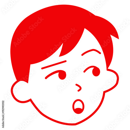 Curious Confused Expression Avatar Illustration