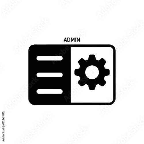 Admin Settings Icon with Gear Symbol.