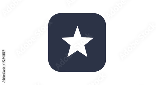 White Star Icon on Dark Background.