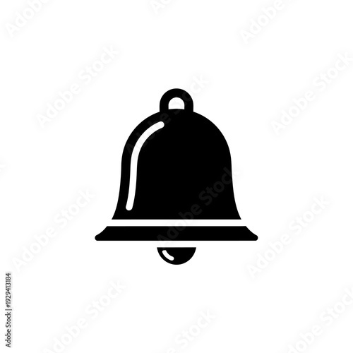 Black Bell Icon Symbol Illustration Design.