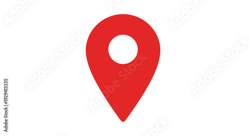 Red Map Pin Icon Symbol Location.