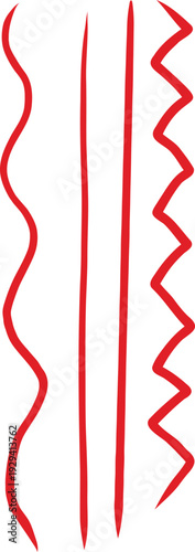 vector element, hand-drawn lines, stripe, zigzag, outline, rustic style, a-la Rus, Slavic style, decorative element