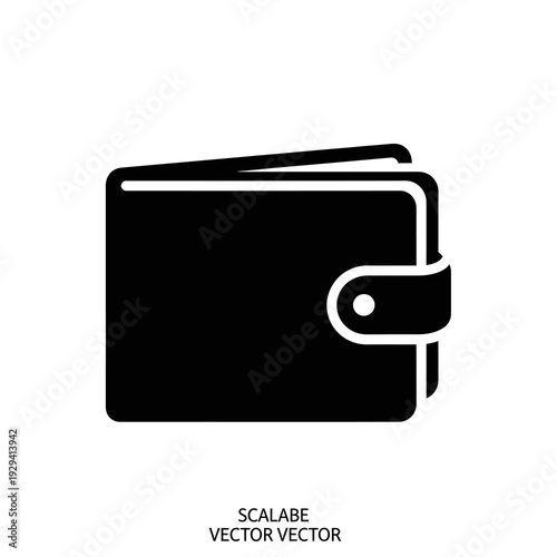 Black Leather Wallet with Clasp and Cards.