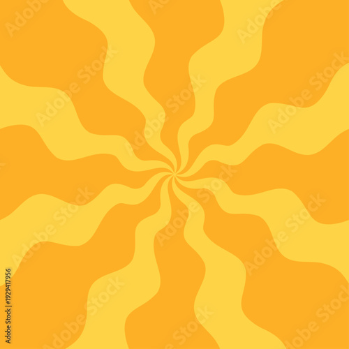 オレンジ色のうねうね背景イラスト