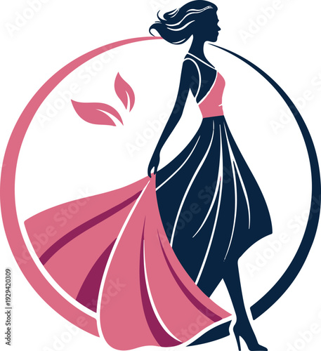 women dress logo design