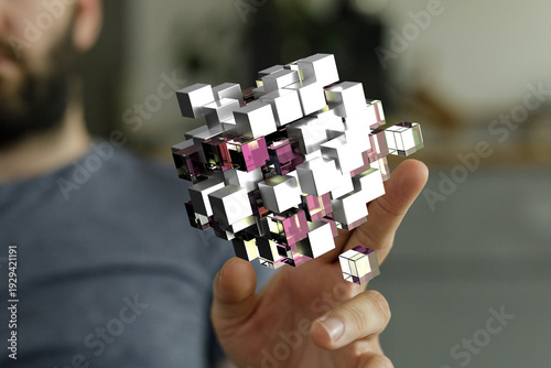 Abstract and futuristic geo...