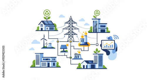 Sustainable Smart Grid Ecosystem: Integrating Renewable Energy, Efficient Power Distribution, and Urban Green Solutions