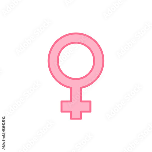 Female gender icon symbol. Vector illustration 