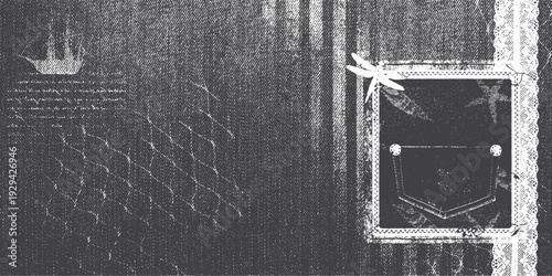 Wallpaper Mural Denim creative grunge page design. Banner template. Framework gray style Torontodigital.ca