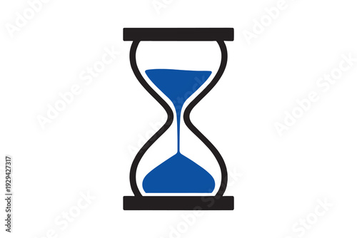 Hourglass Sand Timer Icon Vector - Time Management Symbol EPS
