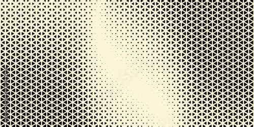 Abstract geometric background with a repeating triangular grid pattern in black and beige tones, forming soft circular gradient areas across the surface.