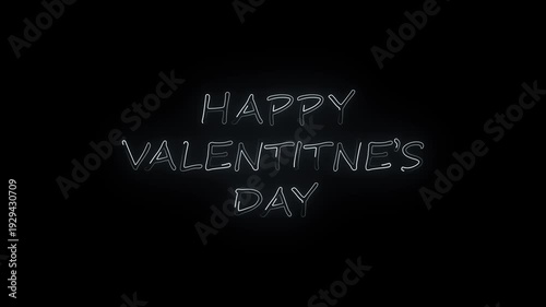 Valentine's neon greeting background design.