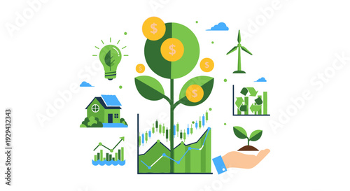 Sustainable Green Finance & Investment Growth: Eco-friendly Business Strategy for Environmental and Financial Prosperity