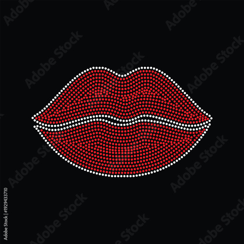 Rhinestone hotfix T shirt Design Vector 