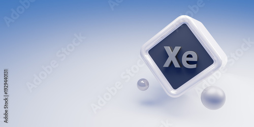 Wallpaper Mural Xenon. Chemicals, micro and macronutrients. Periodic table of Mendeleev. Microelements necessary for humans. 3d render. Torontodigital.ca
