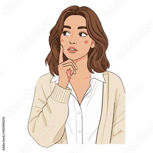 young woman thinking