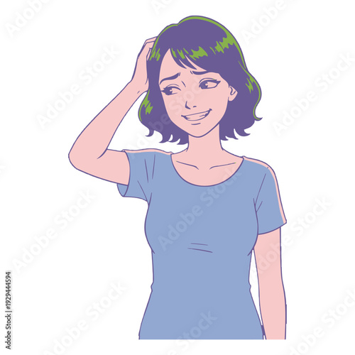 young woman thinking