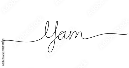 Elegant handwritten 'jam' script on white background. No editable strokes