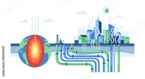 Harnessing Earth's Heat: Geothermal Energy Powering a Sustainable City