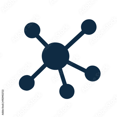 Connected Nodes Hub Digital Network Icon