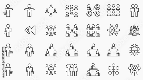 Business people icons for teamwork and communication