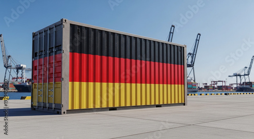 German Cargo Container Global Commerce Logistics