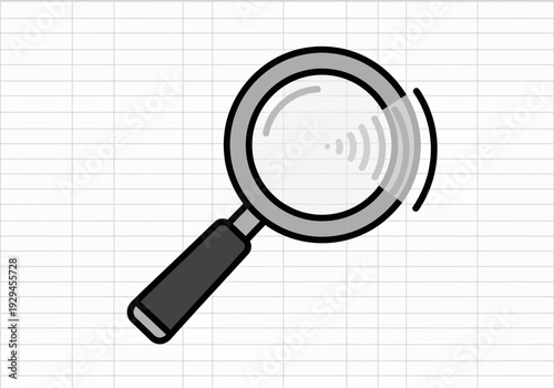Magnifying Glass Icon with Focus Rings.