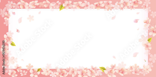 春の花の華やかで上品なベクターイラストフレーム背景