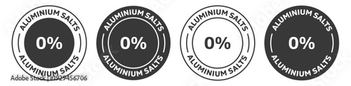 No Aluminum salt vector icon illustration