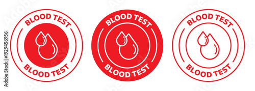 Blood Test icon. vector line illustration
