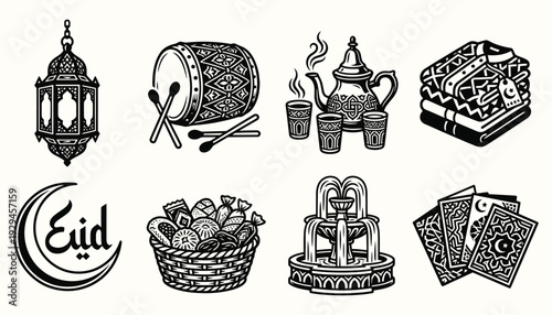 Eid Al Fitr Celebration Symbols
