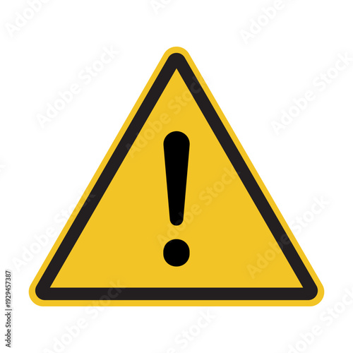 Caution sign. yellow danger warning vector. attention alert symbol. triangle clipart for toxic chemicals beware. vector icon for safety advisory. general caution sign indicate precaution prevention.