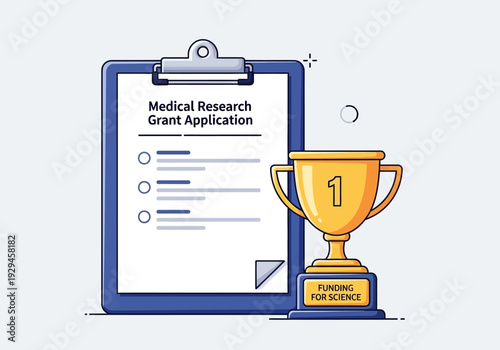 Medical Research Grant Application Success with Trophy.