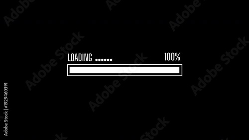 Progress Bar Loading Animation on Dark Background