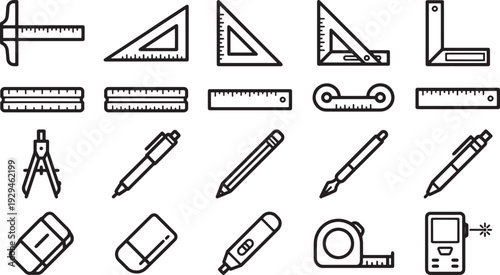A set of essential drawing tools, a complete collection, suitable for every sketching project and every design. 