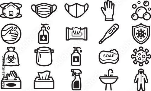 A collection of protective items essential for maintaining safety.