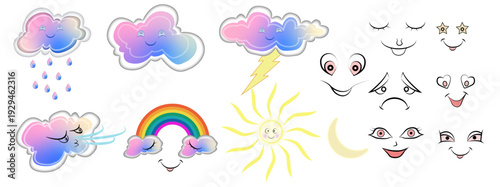 Cute weather vectors