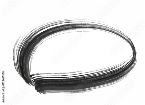 和風の筆文字風円形フレーム、ベクター、墨の質感を活かした円、吹き出し、和モダン背景素材