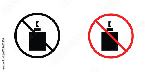 Forbidden perfume sign in doodles flat and line stroke pack