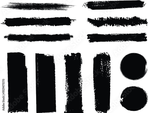 Brush stroke elements for graphic design