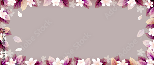 春の花の華やかで上品なベクターイラストフレーム背景