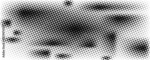 Dotted halftone gradient texture. Vanishing polka dot background. Repeating dots gradation pattern background. Black fading comic pop art overlay backdrop. vector