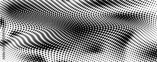 Dotted halftone gradient texture. Vanishing polka dot background. Repeating dots gradation pattern background. Black fading comic pop art overlay backdrop. vector